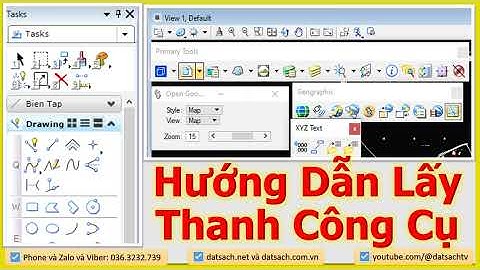 ✅ Hướng Dẫn Lấy Các Thanh Công Cụ (Task, Main, XYZ Text, Primary...) Trong  Microstation V8i