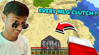 Doing Every HIGHEST MLG Clutch In Minecraft !!!!!