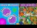 DEMON FISH vs DEMON FISH // DEV INVADES MOPE.IO // FUNNY MOMENTS COMPILATIONS OF MOPE.IO