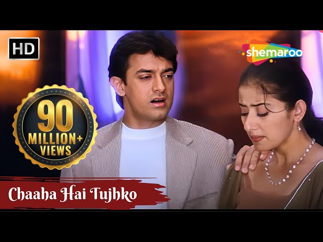 Chaaha Hai Tujhko | Aamir | Manisha | Udit Narayan | Anuradha Paudwal | Mann | 90s Hit Hindi Song class=