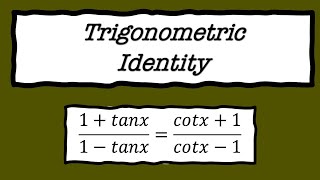 Solving Trigonometric Identity EXAMPLE | Pre-Calculus