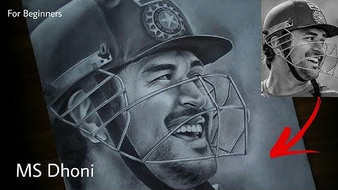 MS Dhoni drawing🔥Pencile shading Easy step for beginners by Aditya Vyawahare Arts