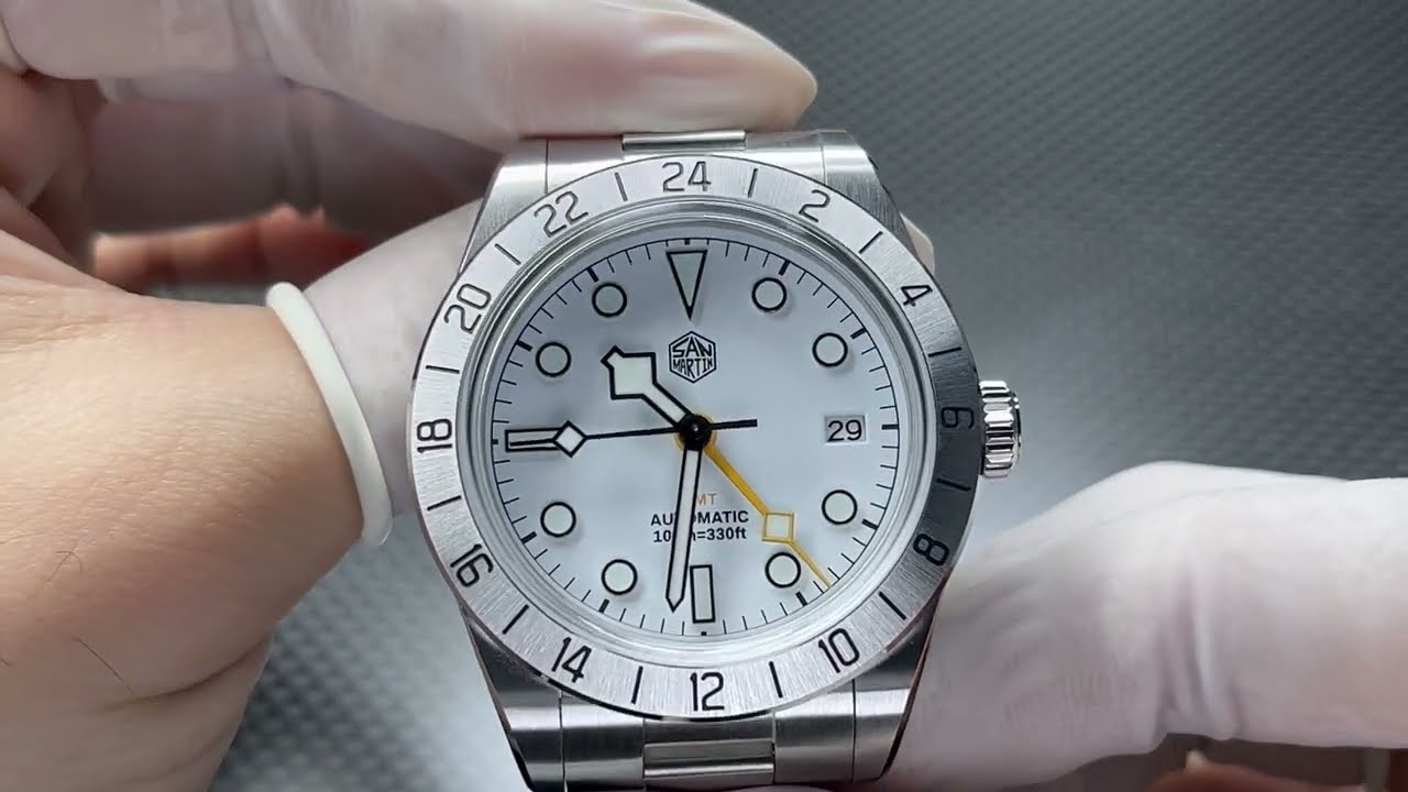 San Martin New NH34 40mm BB Pro GMT Watch SN0054-G-E Details 