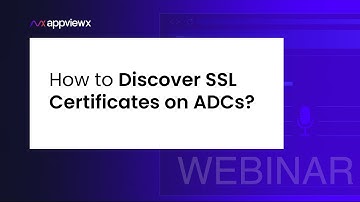 How to Discover SSL Certificates on ADCs?
