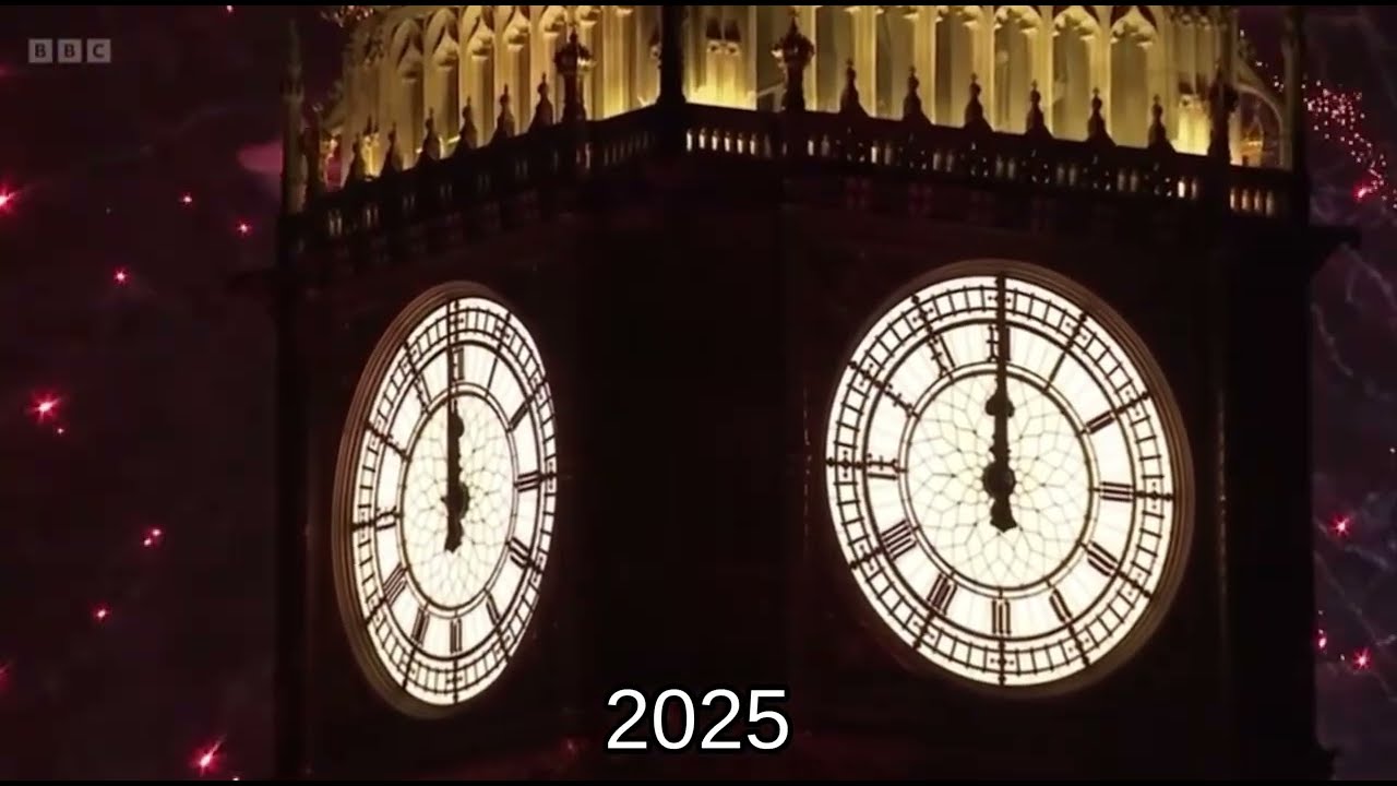 Big Ben Chimes To The New Year 1924-2025 UPDATED