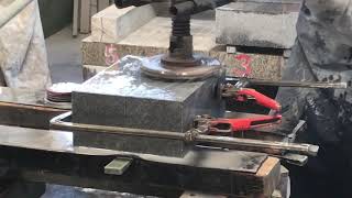 花立 手動研磨機 羽黒糠目石 茨城県産 島田市 お墓 石音石材店 国産墓石専門店