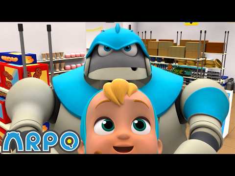 SPOOKY Supermarket Shopping With Arpo! 🛍️ | ARPO Halloween Adventures | Educational Kids Videos