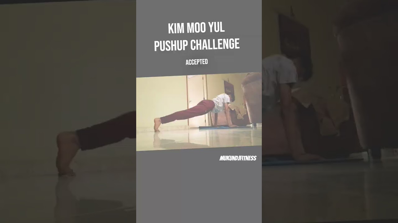Kim Moo Yul push up challenge 💪✅️ 