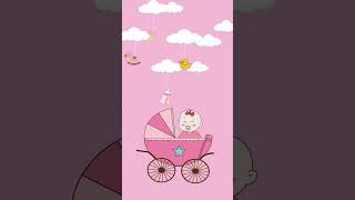 Pink Baby Shower Invitation | It's a Girl Baby Shower Video Invitation | 2D Animation