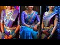 Blue kanchipuram sarees  blue sarees with contrast blouse color combinations  million designs