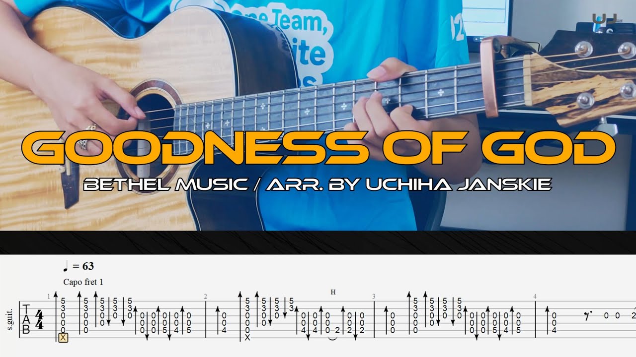 Goodness Of God - (Bethel Music) | Fingerstyle Guitar | Free Tabs
