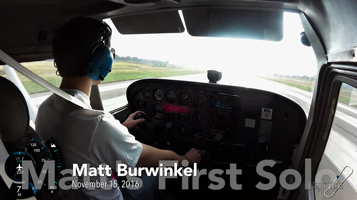 Matt Burwinkel's first airplane solo at Sporty's A...