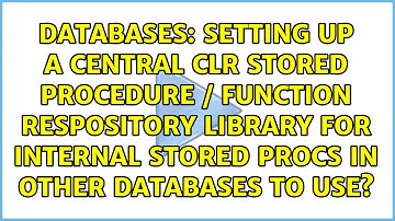 Setting up a central CLR stored procedure / function respository library for internal stored...