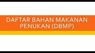 DAFTAR BAHAN MAKANAN PENUKAR DBMP