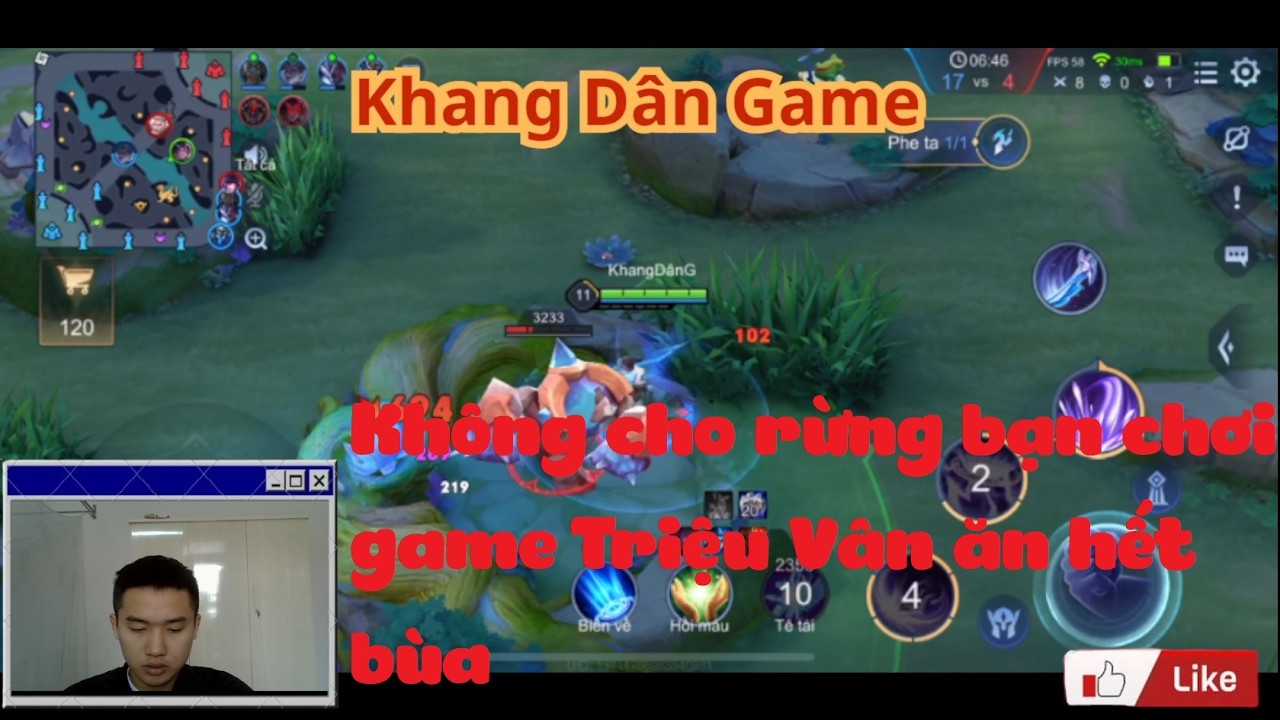 Không cho rừng bạn chơi game Triệu Vân ăn hết bùa