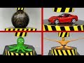 EXPERIMENT HYDRAULIC PRESS 100 TON vs Stretch Armstrong, Bowling Ball, FERRARI (Compilation)