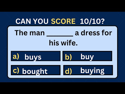 Mixed English Grammar Quiz : CAN YOU SCORE 10/10? #challenge 1