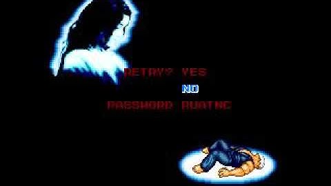 Splatterhouse 3 Game Over screen