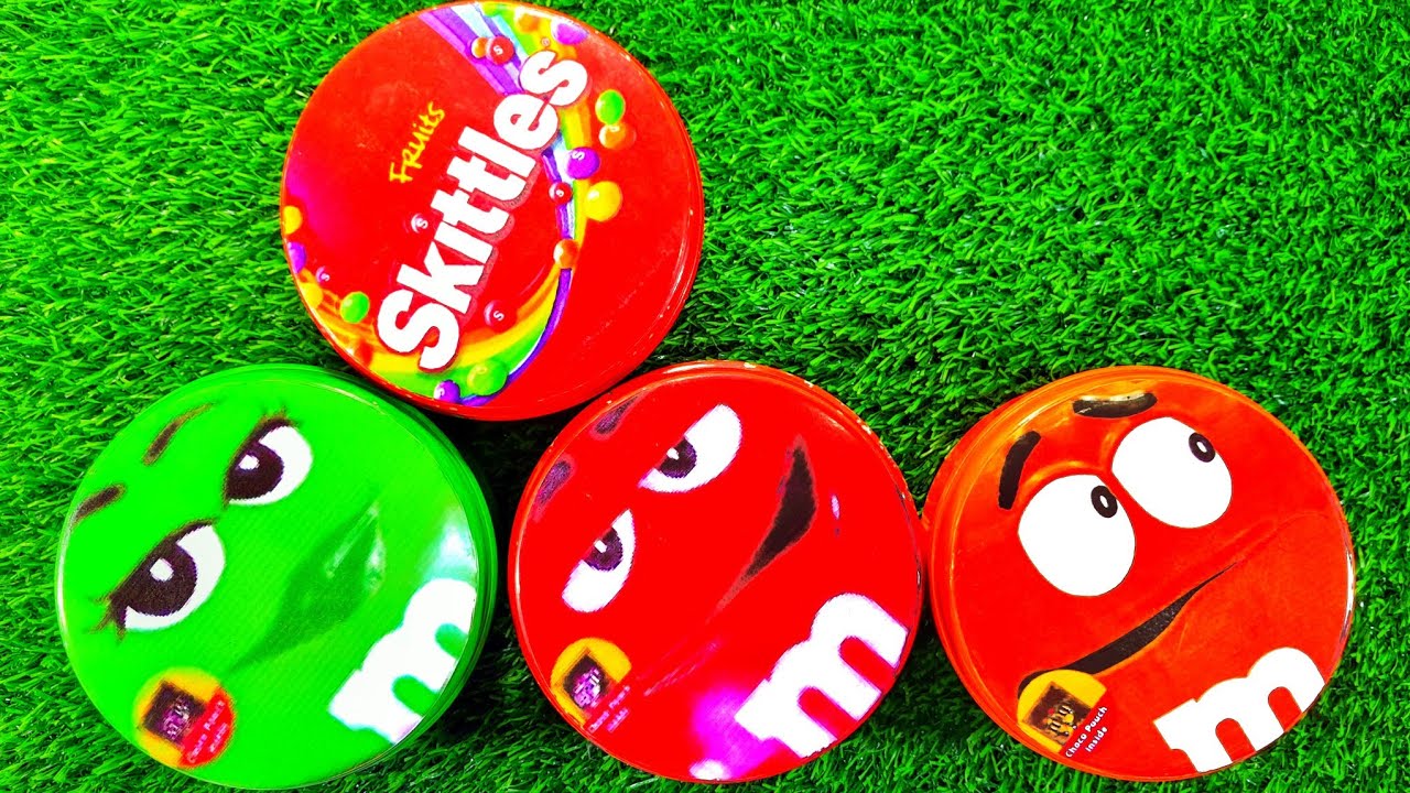 Satisfying Video | ASMR Unboxing Colorful Skittles &Sweet M&M'S Candy ...