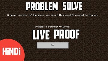 How to solve the problem of a newer version of the game has saved this level in Minecraft