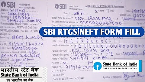 SBI Rtgs/Neft form kaise bhare || How to fil SBI Rtgs Neft form in2024 | SBI RTGS/NEFT form fill?