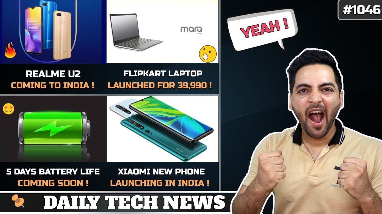Realme U2,5 Days Battery On Smartphones,Flipkart AERBOOK Budget Laptop,No Bloatware On Android 