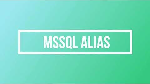Crear un Alias SQL SERVER