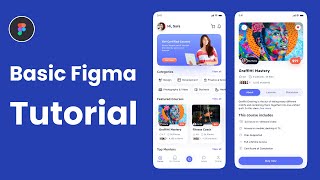 PART 1: Online Learning App UI UX Design Tutorial (UI Design, Components, Variants, Styling)