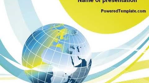 Yellow Globe Theme PowerPoint Template by PoweredTemplate.com