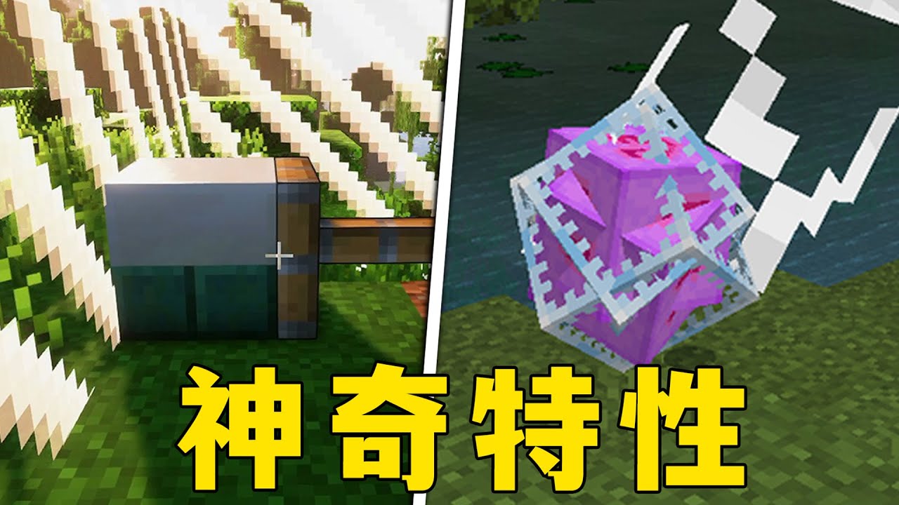 我的世界：5個神奇特性，半磚和末影水晶還能這樣玩？