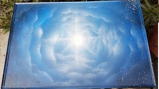 spray paint art tutorial for beginners on clouds