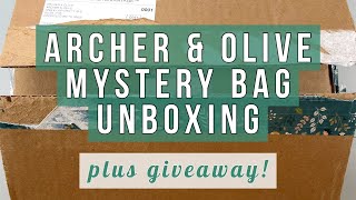 Unboxing my Archer & Olive Mystery Bags! Stationery Haul + Pen Giveaway!
