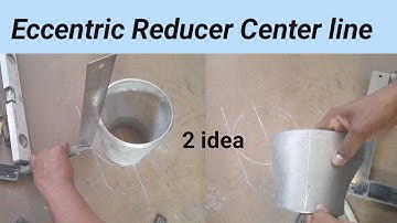 Eccentric Reducer Center line, piping eccentric reducer ka center kaise nikale
