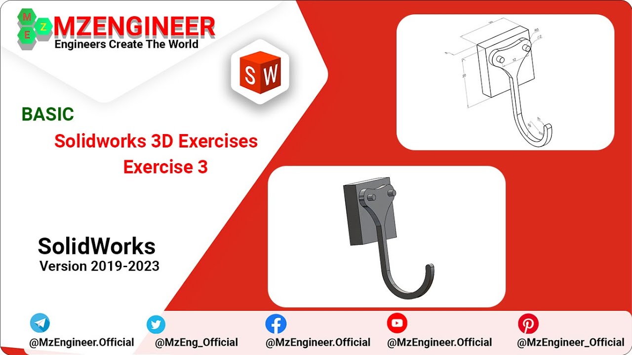 SolidWorks 3D Basic Exercise 3 | Bài Thực Hành SolidWorks Cơ Bản ...