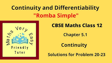 Continuity & differentiability - Continuity Chapter 5.1 solution 20-23 in Tamil cbse class 12 maths