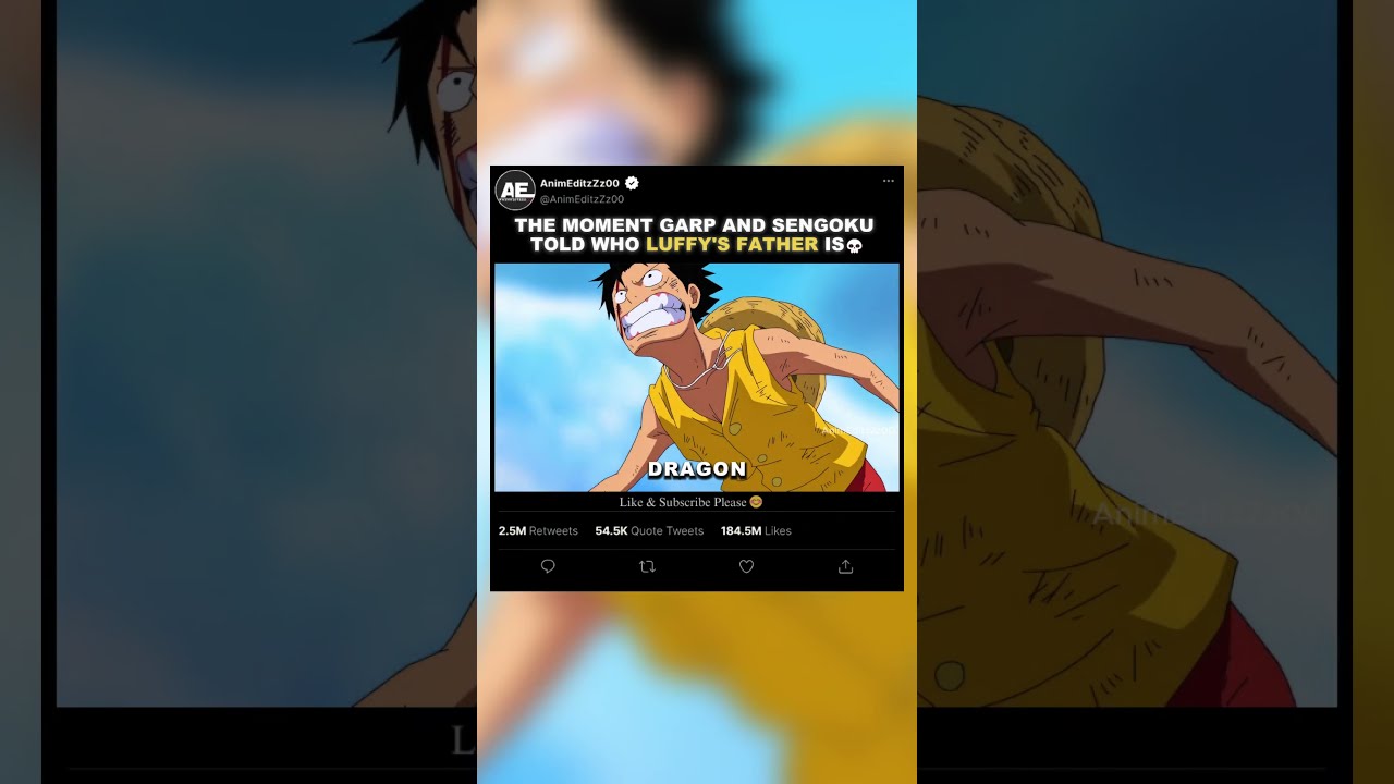 The Moment Garp And Sengoku Told Who Luffy S Father Is EDIT Onepiece Shorts