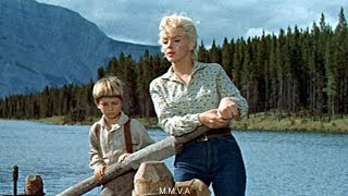 Marilyn Monroe In "River Of No Return"- On The Raft And Robert Mitchum Interviewed