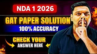 Nda 1 2026 Gat Paper Solution  Nda 1 2026 Gat Answer Key  Nda 1 2026 Gat Solved Paper
