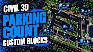 Custom Parking Count Blocks in Civil 3D | Lesson 16