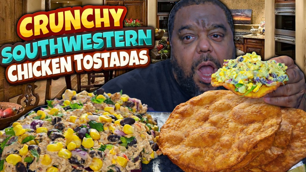 Crunchy Southwestern Chicken Tostadas Like You’ve NEVER Had Before! 🌮🔥