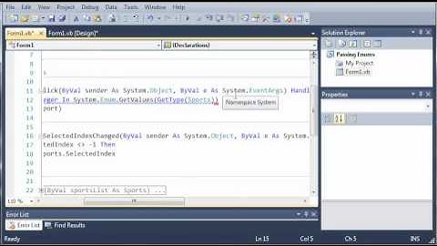 Visual Basic Tutorial - 72 - GetValues Of Enumerations