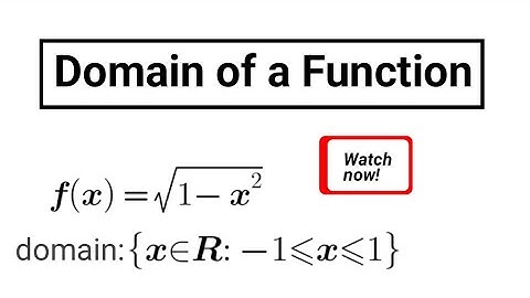 Domain of a function | #calculus #domainandrange