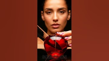 ASMR. crystal glass apple 🍎 slice #satisfying #relaxing #aiart