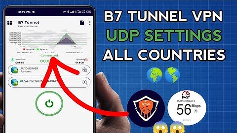 How To Setup B7 TUNNEL VPN with all country UDP Settings for secure Browsing