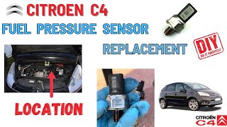 Citroen 1.6 HDi Picasso C4 fuel pressure sensor Replacement DIY and Location