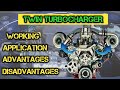 Twin Turbocharger || Working || Advantages || Disadvantages || Applications ||