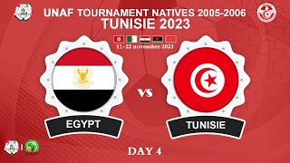 🏆J4🔻TUNISIE 🆚 EGYPTE🏆 2023 دورة اتحاد شمال إفريقيا لكرة القدم لمنتخبات مواليد 2006/2005 - تونس