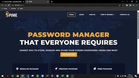 SPIME-  Web Based Password Manager designed In Django
