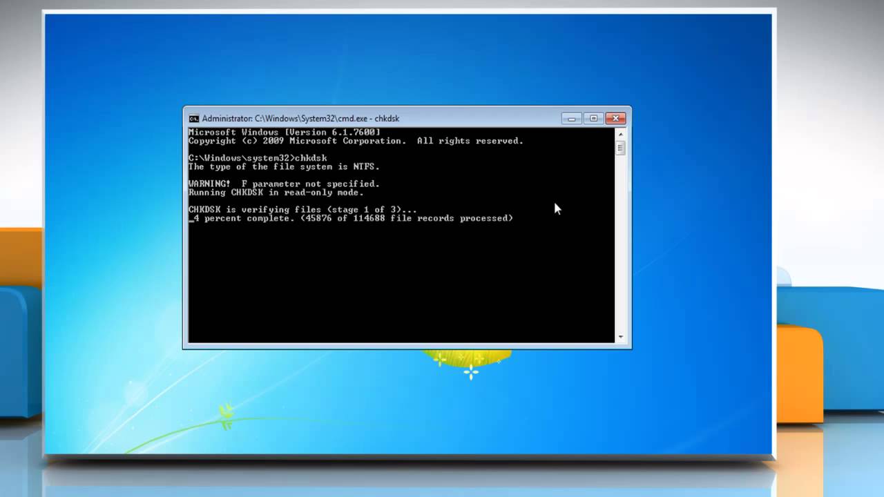 how to run a disk check in windows 7