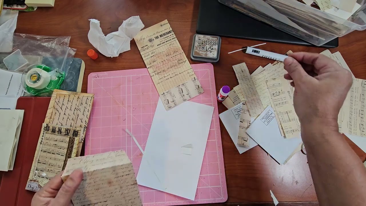 Making pockets out of envelope for junk journals 